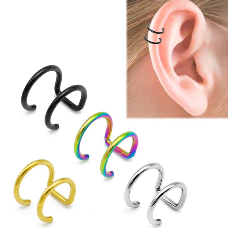 Body Jewelry Ear Piercing - 2 Pezzi Orecchini a Clip in