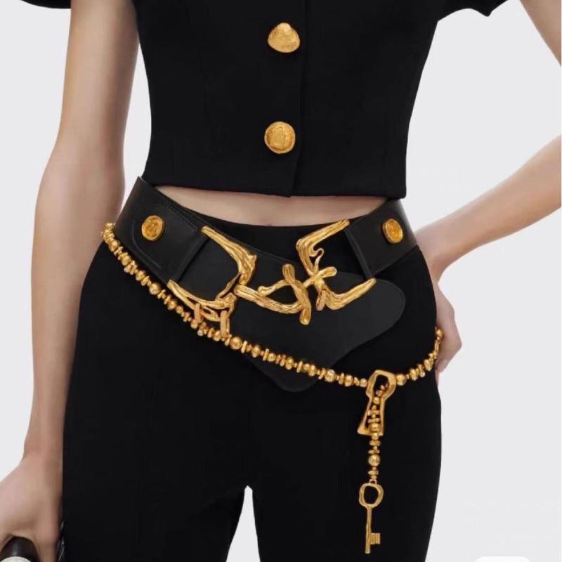 Body Jewelry Necklace - Collana con Catena di Perline Irregolari