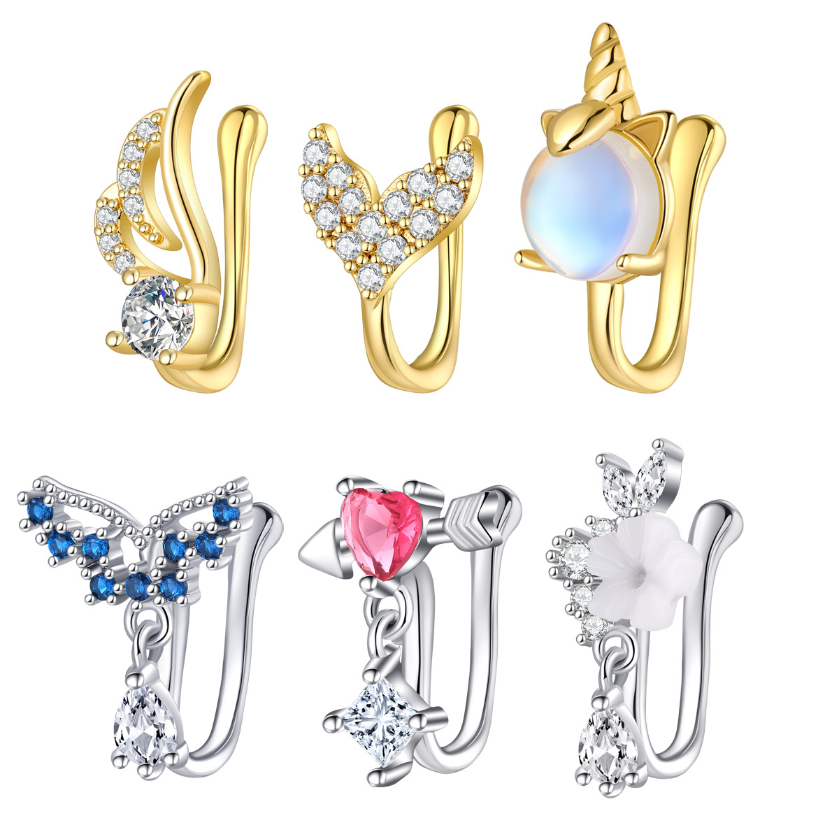 Body Jewelry Nose - Gioielli per piercing al naso finto