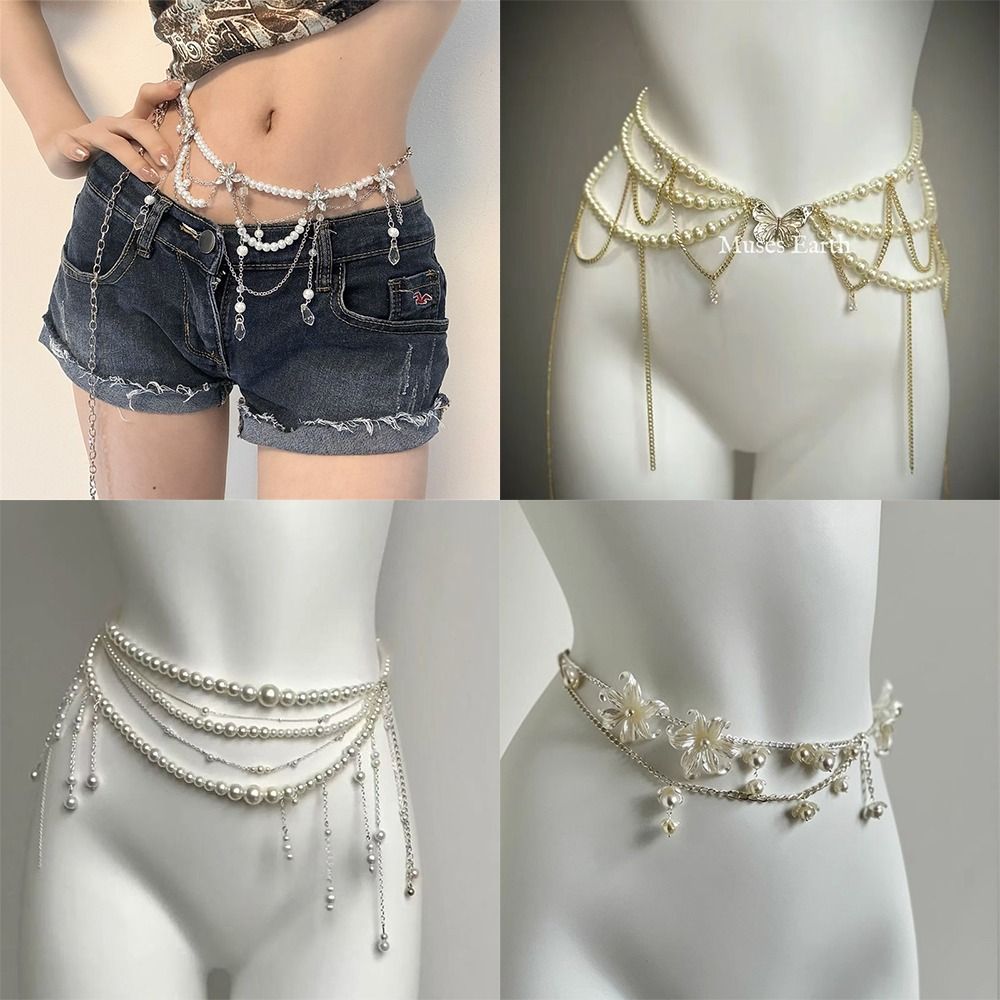 Body Jewelry Bulk - Catene in vita con perle eleganti