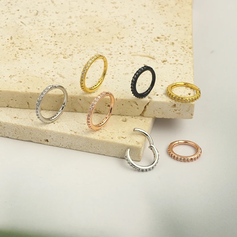 Anello da naso 16G con zirconi - Body Jewelry Ear Piercing recensione e prezzo