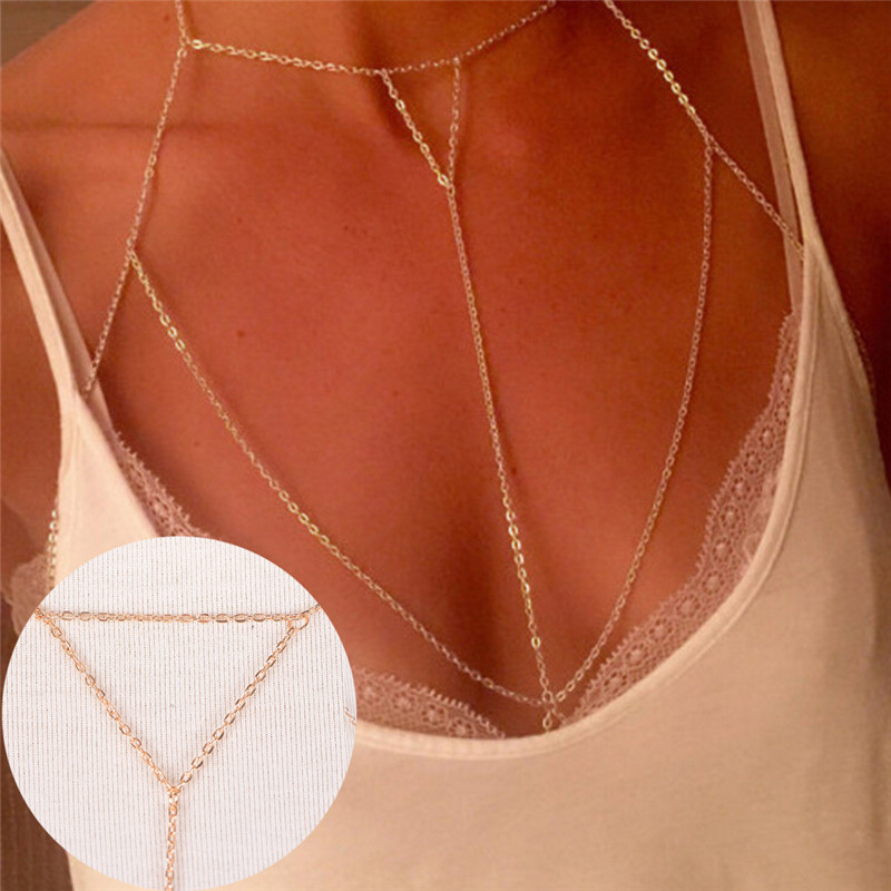 Oro argento moda catena a magl - Body Jewelry Necklace recensione e prezzo