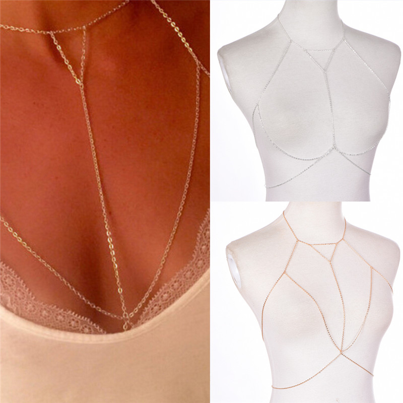 Oro argento moda catena a magl - Body Jewelry Necklace recensione e prezzo
