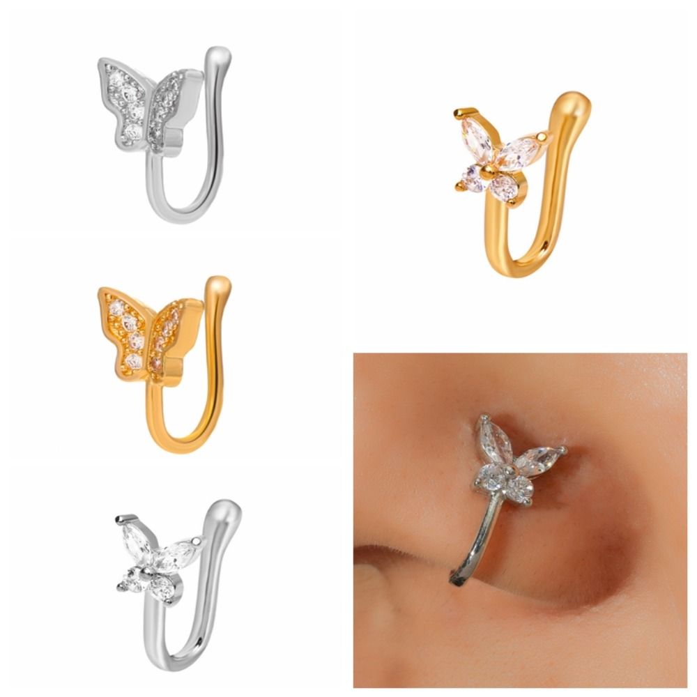 Anello da naso a farfalla con  - Body Jewelry Ear Piercing recensione e prezzo