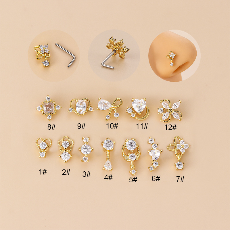 Piercing per Naso a Forma di L - Body Jewelry Nose recensione e prezzo