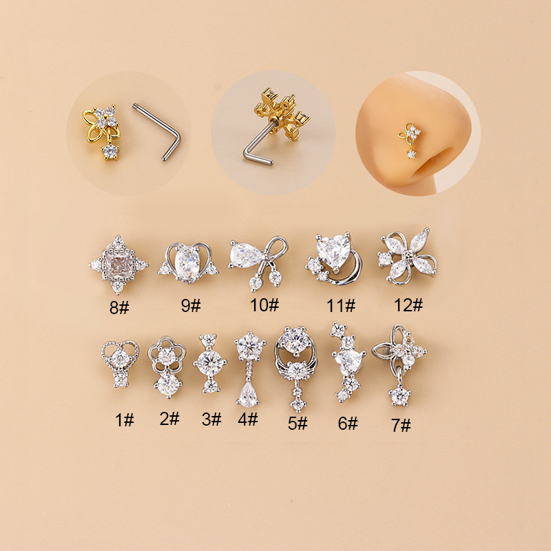 Piercing per Naso a Forma di L - Body Jewelry Nose recensione e prezzo