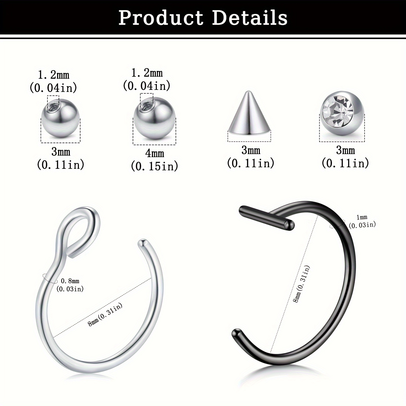 Piercing Finti, Anello Finto p - Body Jewelry Ear Piercing recensione e prezzo