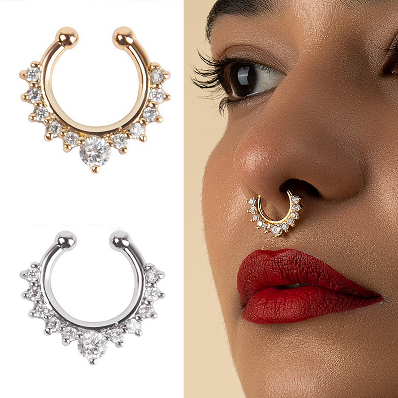 1PC Clip per naso a forma di U - Body Jewelry Ear Piercing recensione e prezzo