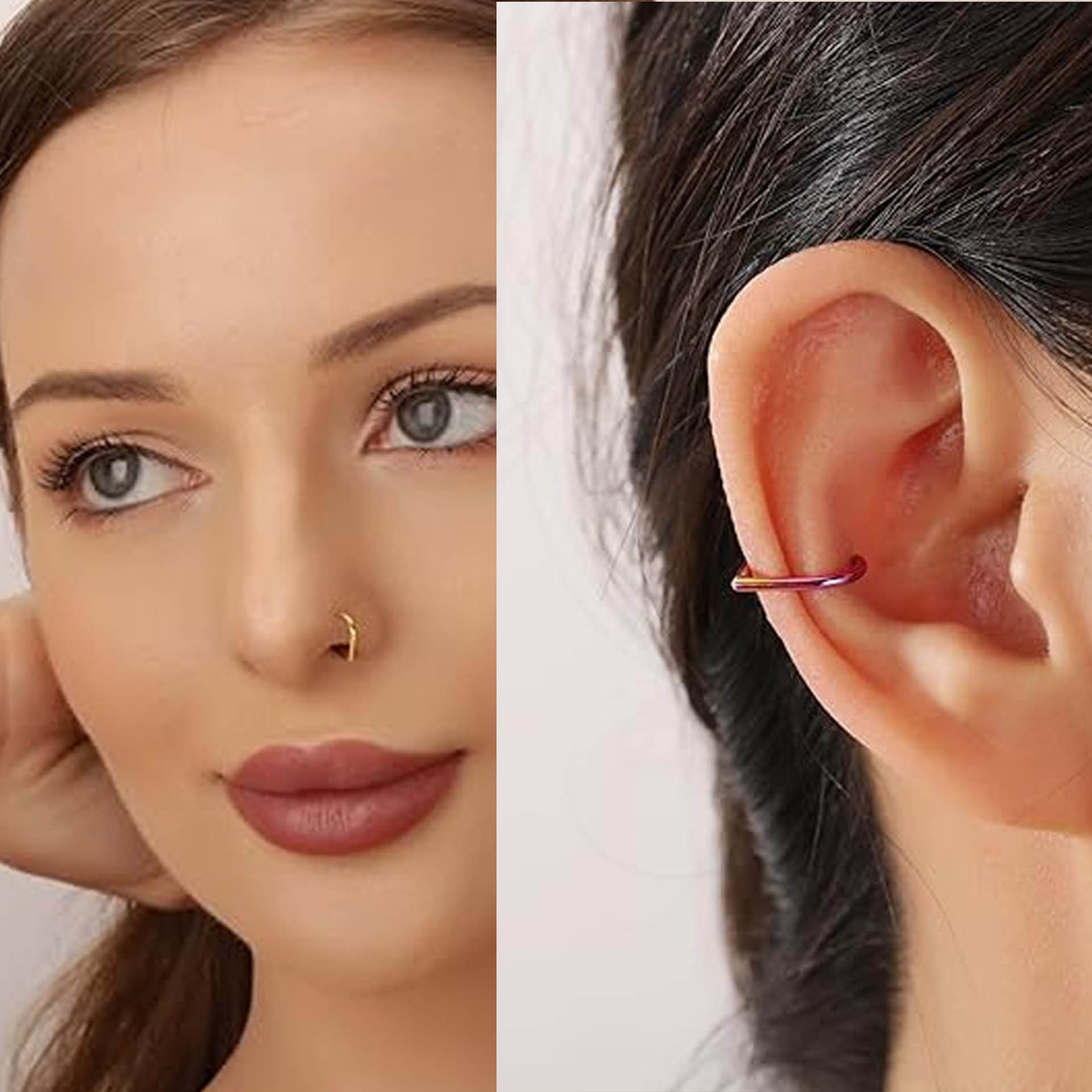 Set di 5 Anelli Finti per Naso - Body Jewelry Ear Piercing recensione e prezzo