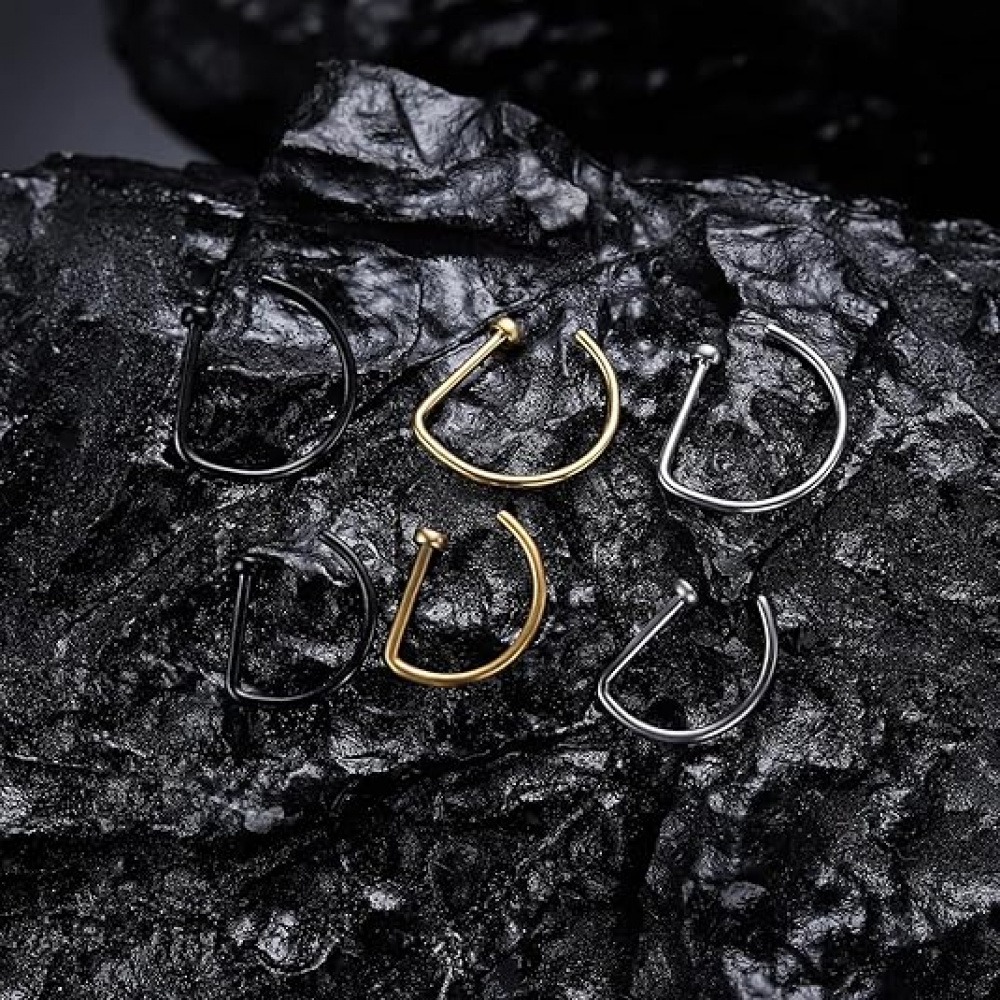 Set di 4 Anelli per Naso a For - Body Jewelry Nose recensione e prezzo