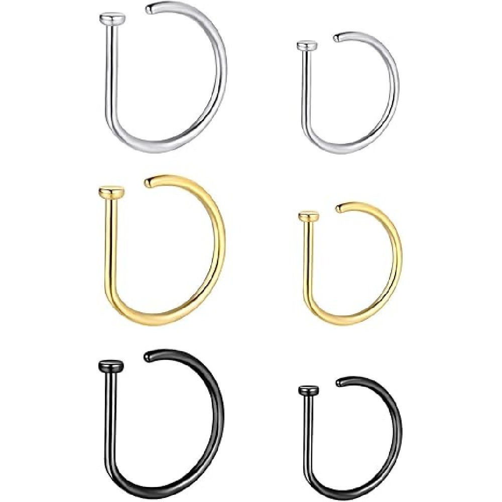 Set di 4 Anelli per Naso a For - Body Jewelry Nose recensione e prezzo