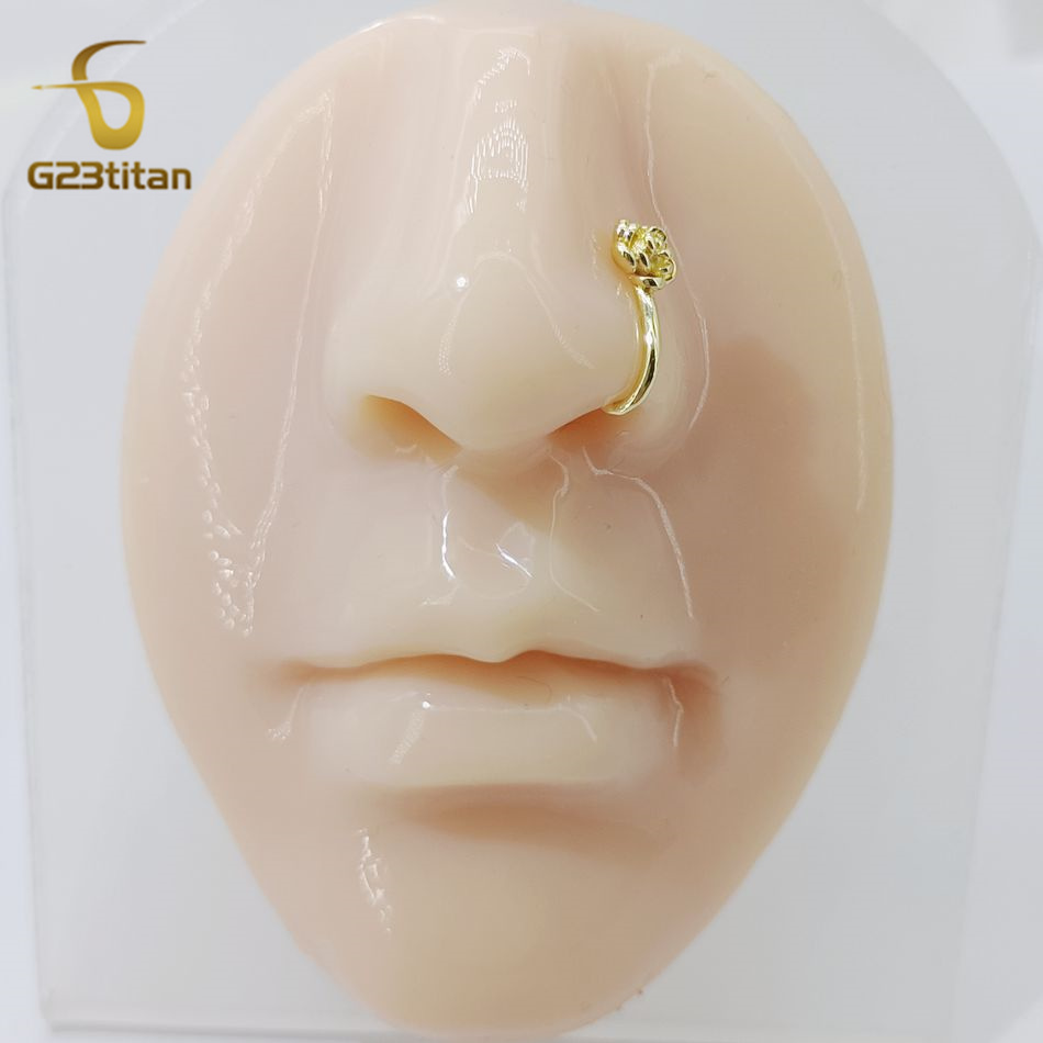 1 pz Clip Naso a Rosa in Rame  - Body Jewelry Ear Piercing recensione e prezzo